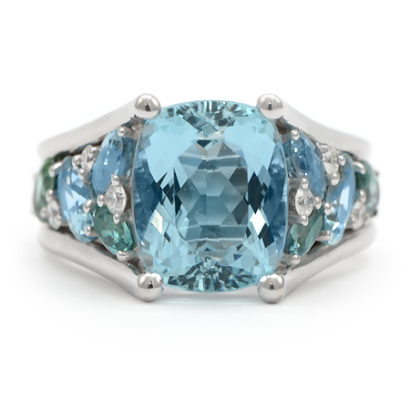 Mark Patterson Blue Aquamarine Ring | Fashion Jewelry - Wixon Jewelers