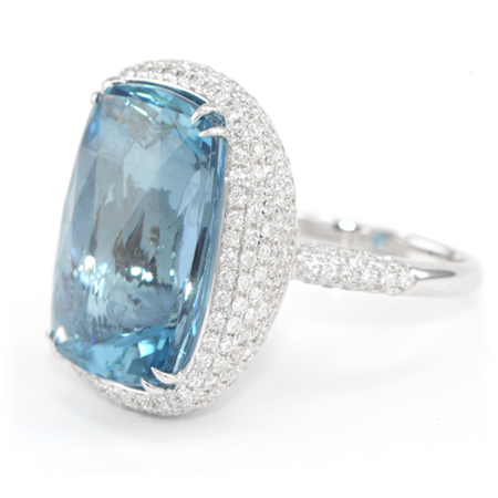 Brazilian Aquamarine Gemstone Ring | Wixon Jewelers