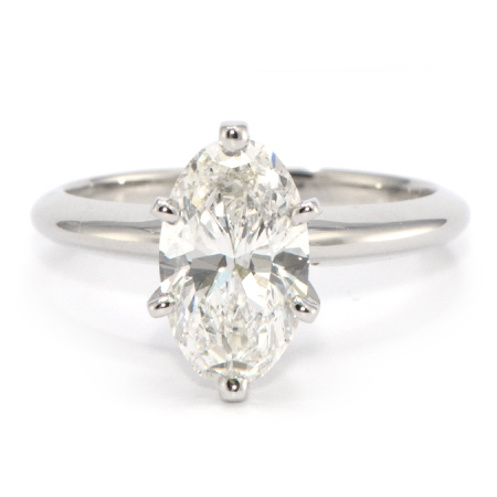 Oval Solitaire Engagement Ring (6-Prong) | Wixon Jewelers