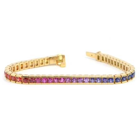 Multi-Colored Rainbow Sapphire Bracelet | Wixon Jewelers