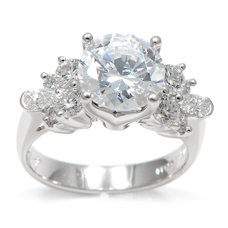Diamond Ring w/ Flower Petal Design | Wixon Jewelers