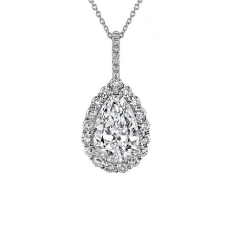 2.62-carat Pear-shaped Diamond Platinum Pendant | Wixon Jewelers