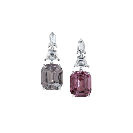 Gray and Pink Spinel Earrings | Wixon Jewelers