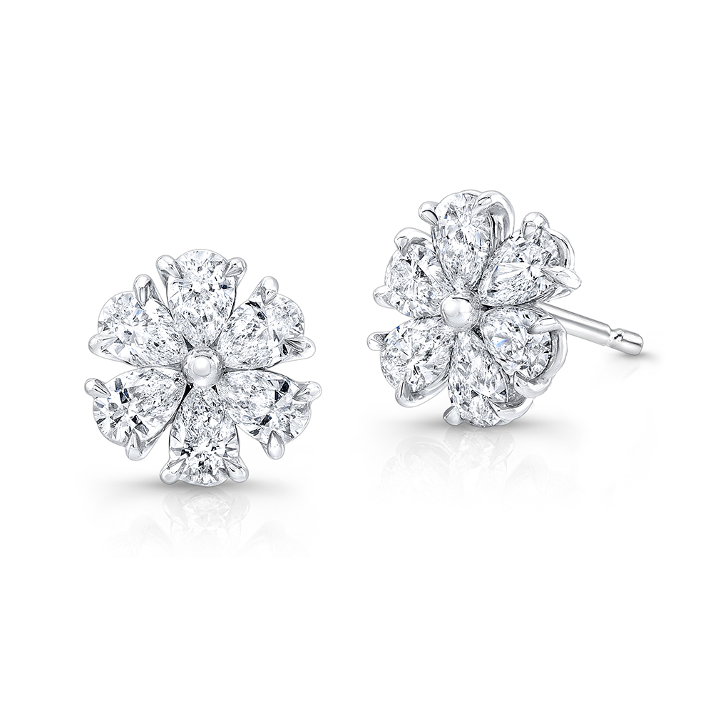 Flower Diamond Stud Earrings | Wixon Jewelers