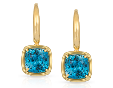 Blue Zircon Earrings