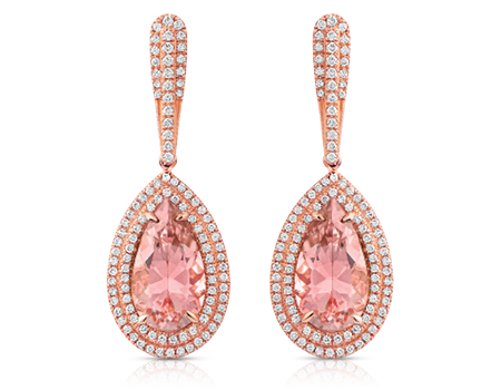 Morganite Dangle Earrings