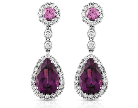 Purple Garnet Earrings