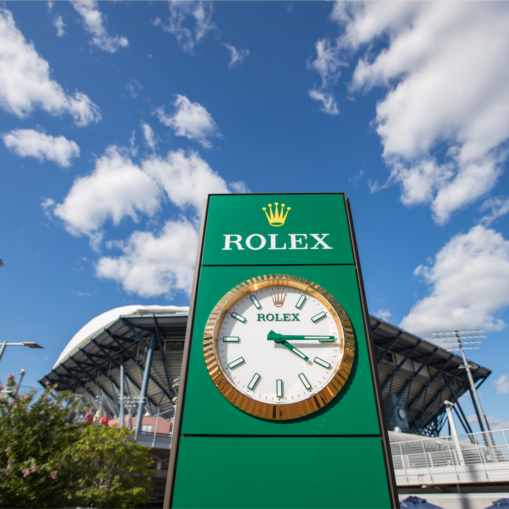 Rolex sign at tennis event